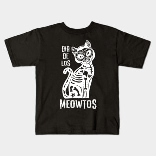 Dia De Los Muertos Cat Lover Kids T-Shirt